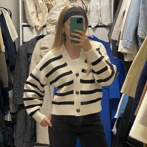 Stripe Cardigan Sweater